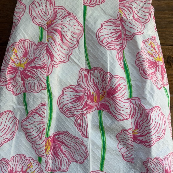 Lilly Pulitzer Angela Dress Resort White Clover Cup Strapless Size 0 Preowned - Picture 7 of 7